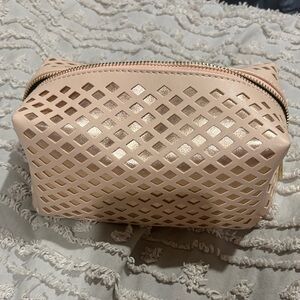 Elegant Pink & Rose Gold Women's Makeup Bag